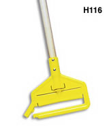 View: H115 Invader Wet Mop Handle Large Plastic Head Hardwood Handle